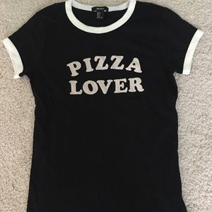 Forever 21 Pizza Lover ringer tee